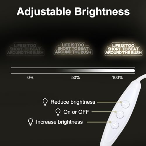 Image of Life is Too Short to Beat Around the Bush Neon Sign Wax Specialist Light | Esthetics Salon Suite Decor, Waxing Studio LED Sign,Clinic Wall Decoration 17.7 inchx5.9 inch Warm White