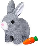 【Excellent substitut】Inspirez votre enfant au sens des responsabilités en lui confiant le rôle de prendre soin d'un animal de compagnie. L'apparence douce de ce lapin interactif en peluche apporte réconfort et sécurité aux enfants et deviendra leur fidèle compagnon. C'est un ami secret des enfants, leur apportant joie et plaisir.