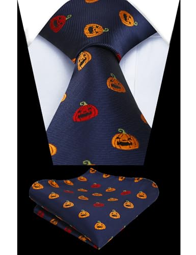 Image of Alizeal Mens 3.15'' Gradient Novelty Pattern Tie Set with Pocket Square Casual Color Tie Set