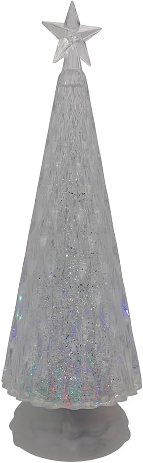 Kurt Adler 13.6-inch Battery Operated RGB Color Changing Christmas Tree with Water