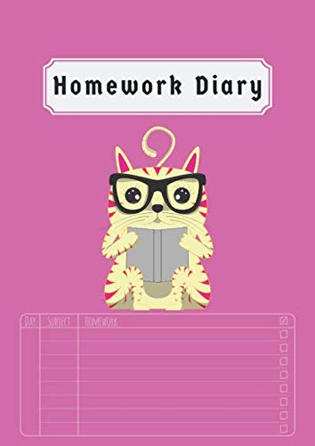 Homework Diary: For Girls and School | Homework Planner Book | 2020-2021 | Back to School Notebooks A4 | 5 Day Week | 100 Pages | Pink