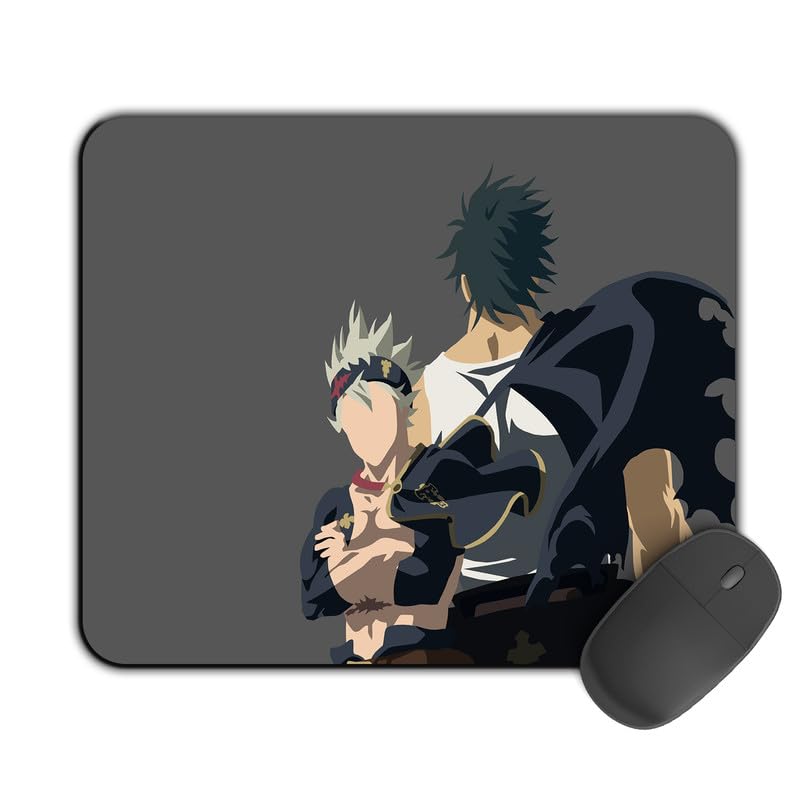 Image of Printed Design Mouse Pad Yami X Asta Illustration (200MM X 240 X 3MM) Enhance Gaming and Work Performance Comfortable and Precise Non-Slip Water Proof Black Clover Mouse Pad.