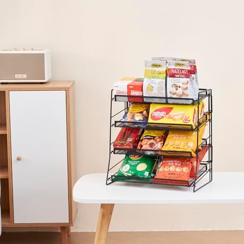 Glolaurge Candy Display Rack, Snack Display for Counter, Concession Stand, Mesh Chip Holder for Stores, Office
