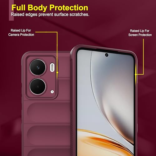 Image of amazon basics Back Case Cover for Realme P3 5G | Compatible for Realme P3 5G Back Cover | Liquid Silicon Magic Case with Camera Protection | Plum
