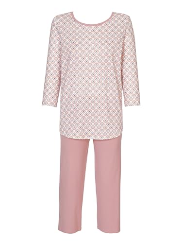 CALIDA Lovely Nights 3/4-Pyjama Damen, aus 100% Bio-Baumwolle, mit...