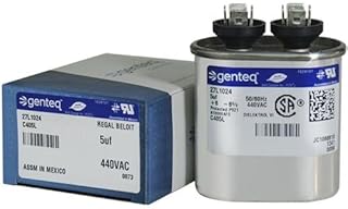 Jard 12929 - 5 uF MFD x 440 VAC Genteq Replacement Capacitor Oval # C405L / 27L1024