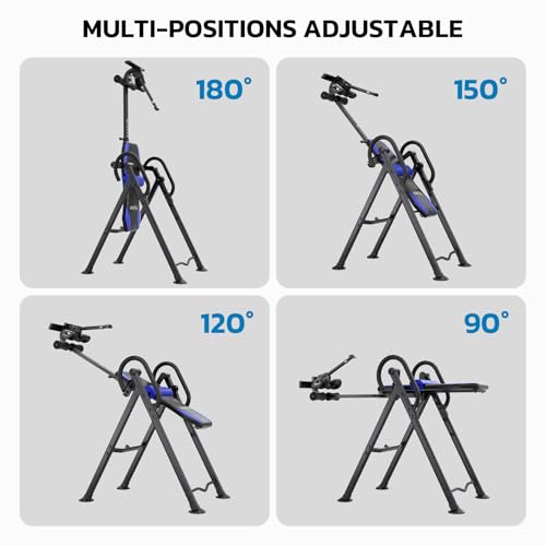 Image of YOLEO Gravity Inversion Table for Back Pain Relief 2026 New Inversion Table w /Lumbar Support Easy to Assemble Back Stretcher Machine 300 lbs