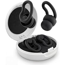 Ear Plugs for Sleeping, 2 Pairs Reusable Ear Plugs for Side Sleepers, 6 Sizes Silicone Ear Tips Single & Dual Layer 30dB Noise Reduction for Snoring, Travel & Focus