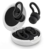 Ear Plugs for Sleeping, 2 Pairs Reusable Ear Plugs for Side Sleepers, 6 Sizes Silicone Ear Tips (Single & Dual Layer) 30dB Noise Reduction for Snoring, Travel & Focus