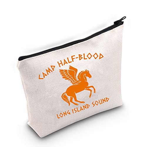 TOBGB Percy Fan Gift Camp Half Blood Long Island Sound Makeup Bag Camp Half Blood Gift Pegasus Zeus Gift Horror Novel Lover Gift (Camp Half blood)