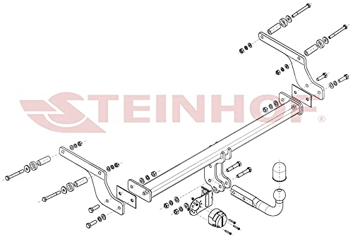 STEINHOF New Detachable Vertical Towbar Compatible With Dacia