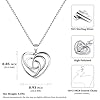 Silver Necklaces Women Sterling Silver Celtic Heart Knot Pendant Jewellery Lucky Irish Gifts for Mum Daughter #4