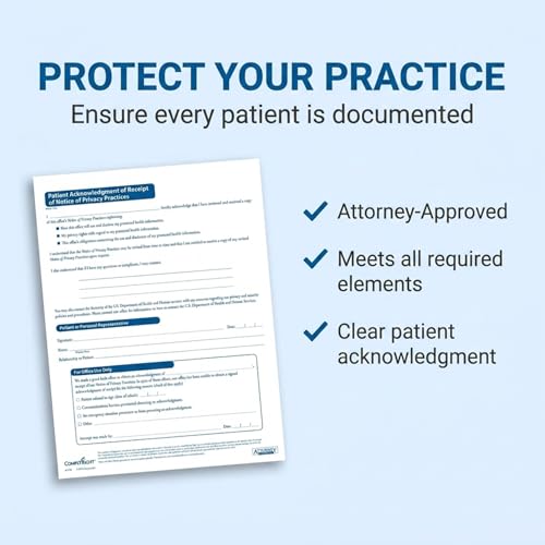 Aviso de privacidad HIPAA ComplyRight de 200 formularios para control de pacientes 5