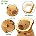 Ditucu Cute Capybara Plush Pillow with Wearable Toast Headgear Stuffed Animal Bread Capibara Plushies Toys Gifts for Kids Brown 11 inch