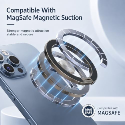 Image of ZORBES 2 in 1 Fidget Swirl Phone Holder Grip Dual Sided Magnet Rings