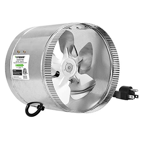 VIVOSUN 8 inch Inline Fan Duct Fan 420 CFM, HVAC Exhaust Intake Fan