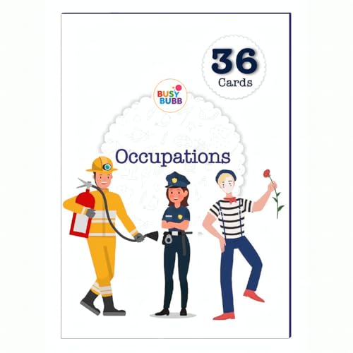 Image of Occupations | 36 Laminated Anti-Glare Flash Cards | Montessori Inspired Fun & Easy to Learn Toys for Kids