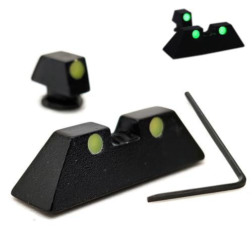 TSA® Glow Night Sights for Glock® 17 19 19X 20 21 22 23 31 32 34 35 44 45 47 (Gen 3–5) – Front & Rear Set