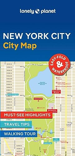 Lonely Planet New York City Map: Durable, Waterproof, Easy Fold Planning Map with Attractions & Walking Tours (Compact City Planning Maps)