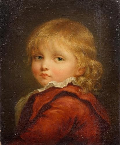Tableaux Graffiti Art Mural d'un Garçon au Manteau Rouge Peinture Jean Baptiste Greuze 60x90cm