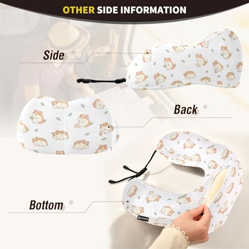 Almohada de viaje espuma viscoelástica tamaño único miniatura 5