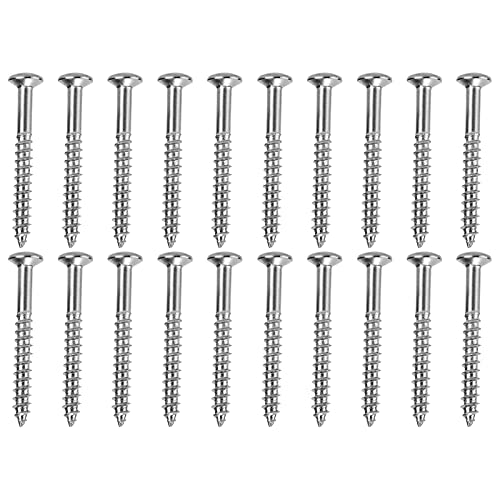 Gitarrenschraubensatz, Korrosionsbeständigkeit 20-teilige E-Gitarrenschrauben Einfach zu installierendes Universalzubehör für Gitarren(Silber) Cover
