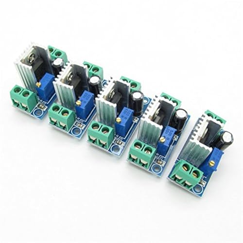 JIUWU 5pcs LM317 DC-DC Converter Buck Circuit Board Adjustable Linear Regulator - Power Converters - Converter - 1.5A Output, 4.2-40V Input - Multicolor
