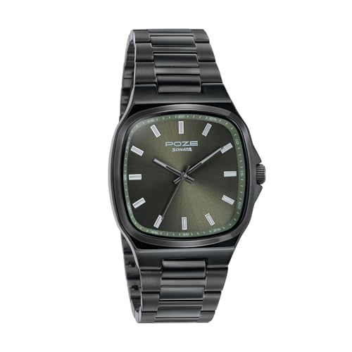 Image of Sonata Poze 9 with Quartz Analog with Sheet Metal Strap Watch for Men