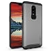 OnePlus 6 Case, TUDIA Slim-Fit Heavy Duty [Merge] Extreme Protection/Rugged but Slim Dual Layer Case for OnePlus 6 (Metallic Slate)
