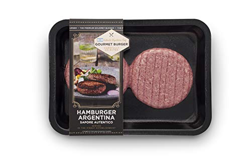 Gourmet Burger Hamburger di Bovino Adulto Origine Argentina, Pacco da 2 x 125g