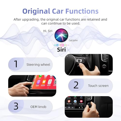 Image of Spiffy 2-in-1 USB Wireless CarPlay Adapter, Advance Siri Support Plug and Play Bluetooth Wireless Car Receiver for OEM Systems for Compatible Car Models
