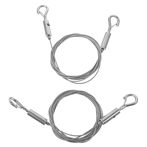HOMSFOU 2Piezas Cuerdas de Colgar Cuadros de Inoxidable Ajustables Kit para Marco de Fotos y Lámparas Resistente Instalar