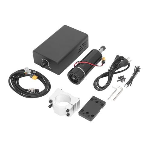 Spindle Motor Kit Ac110V for Holder Governor Clamp Bracket Chuck Belt Engraving Machine Air Cooling Ttc450 Er11 52Mm 500W 12000Rpm 12000R Ttc450 500W Spindle Kit Display for