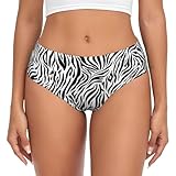 Zebra Pattern Women'S Underwear Brief Hipster Panties Large