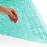 Yimobra Original Bath Tub and Shower Mat Extra Long 16 x 40 Inch,Phthalate Free,Latex and Machine Washable Large Materials,Clear Green