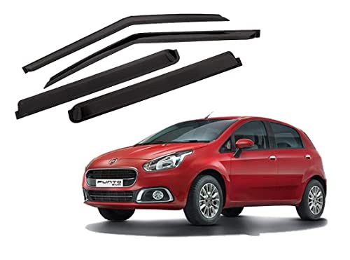 Image of Car Unbreakable Door Visor /Wind Deflector Suitable for Fiat Punto (Set of 4 Pcs)
