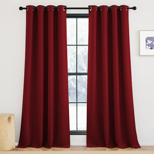 KGORGE Rote Verdunklungsvorhänge 2er Set