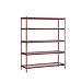 Muscle Rack UR602472WD5-R 5-Shelf Steel Shelving Unit, 60" Width x 72" Height x 24" Length, Red