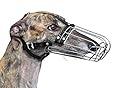 Metal Wire Basket Dog Muzzle for Collie Greyhound and similar dogs (3D, silver/black)