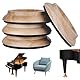 4 Stück Klavieruntersetzer: Holz Möbeluntersetzer, Rund Ø 10cm Klavier Tassen Untersetzer, Gummibaumholz Rutschfest Untersetzer, für Klavier, Möbeln, Sofas