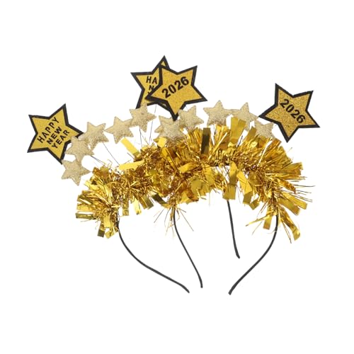 Bandeau Nouvel An paillettes étoiles serre-tête festif confortable x2