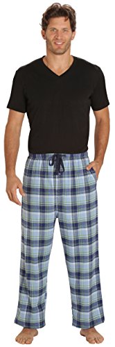 EVERDREAM Sleepwear Mens Flannel Pajama Pants, Long 100% Cotton Pj Bottoms3