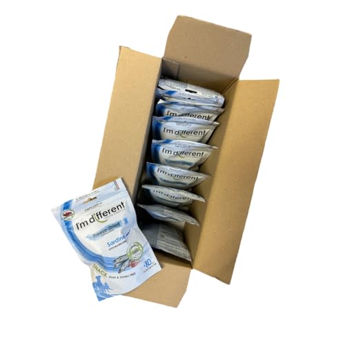 I’m different, Monoprotein gefriergetrockneter Snack, Sardinen, 10 x 40 g
