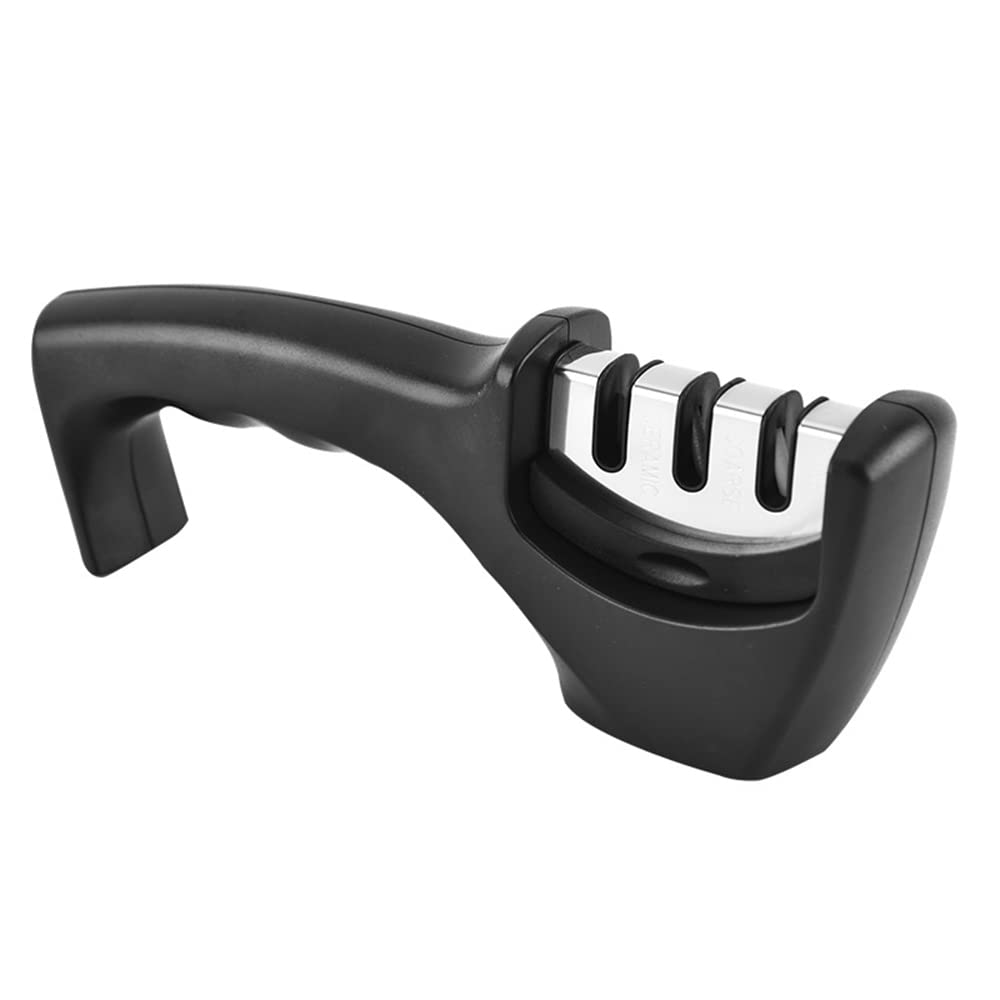 Kitchen Knife Accessories: 3-Stage Knife Sharpener Original Premium Polish Blades, Really Works for Ceramic and Steel Knives, Scissors.