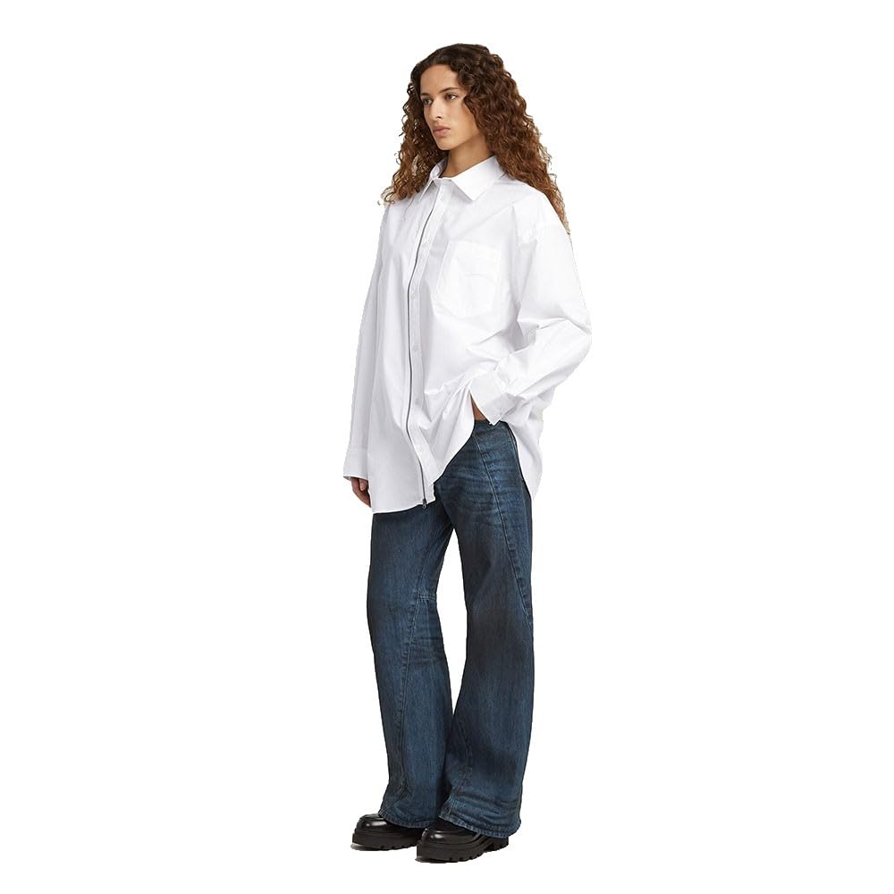 G-Star Oversized Zip Poplin Ls Shirt WMN T-Shirt Femme