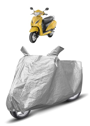 Image of Auto Hub Waterproof Scooty Cover Compatible with Activa 5G Dustproof, UV Protection Two Wheeler Scooty Activa 5G Cover - Metallic Silver