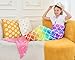 NikNio Mermaid Tail Blanket for Girls Soft Flannel Wearable Blanket Sleeping Snuggle Kids Christmas Gift Ideal 3-4 4-6 7-8 10-12 Rainbow Pattern