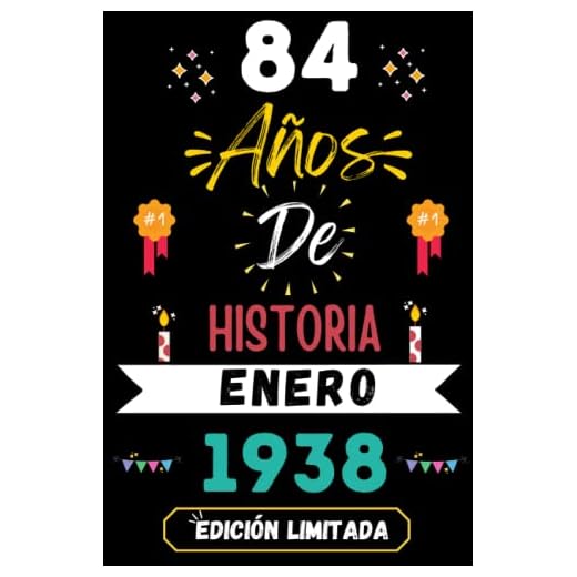 CUADERNO, 84 AÑOS DE HISTORIA ENERO 1938 EDICIÓN LIMITADA: Regalo de 84 cumpleaños para mujeres y hombres, ideas de 84 cumpleaños... un cumpleaños... ... regalo de 84 cumpleaños para él/ella.