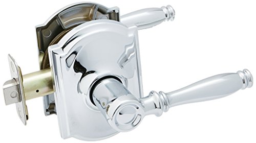 Hot Deals Schlage Lock Company F10BIR625CAM Polished Chrome Birmingham Passage Door Lever Set with The Decorative Camelot Rosettes