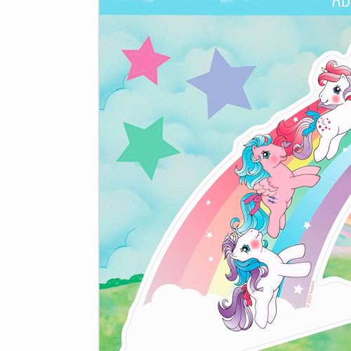 Image of Hasbro My Little Pony Adhesive Vinyl Decals - Fun Pony Sticker Set Featuring Glory, Firefly and Moondancer, 1 Pack (7 Count)